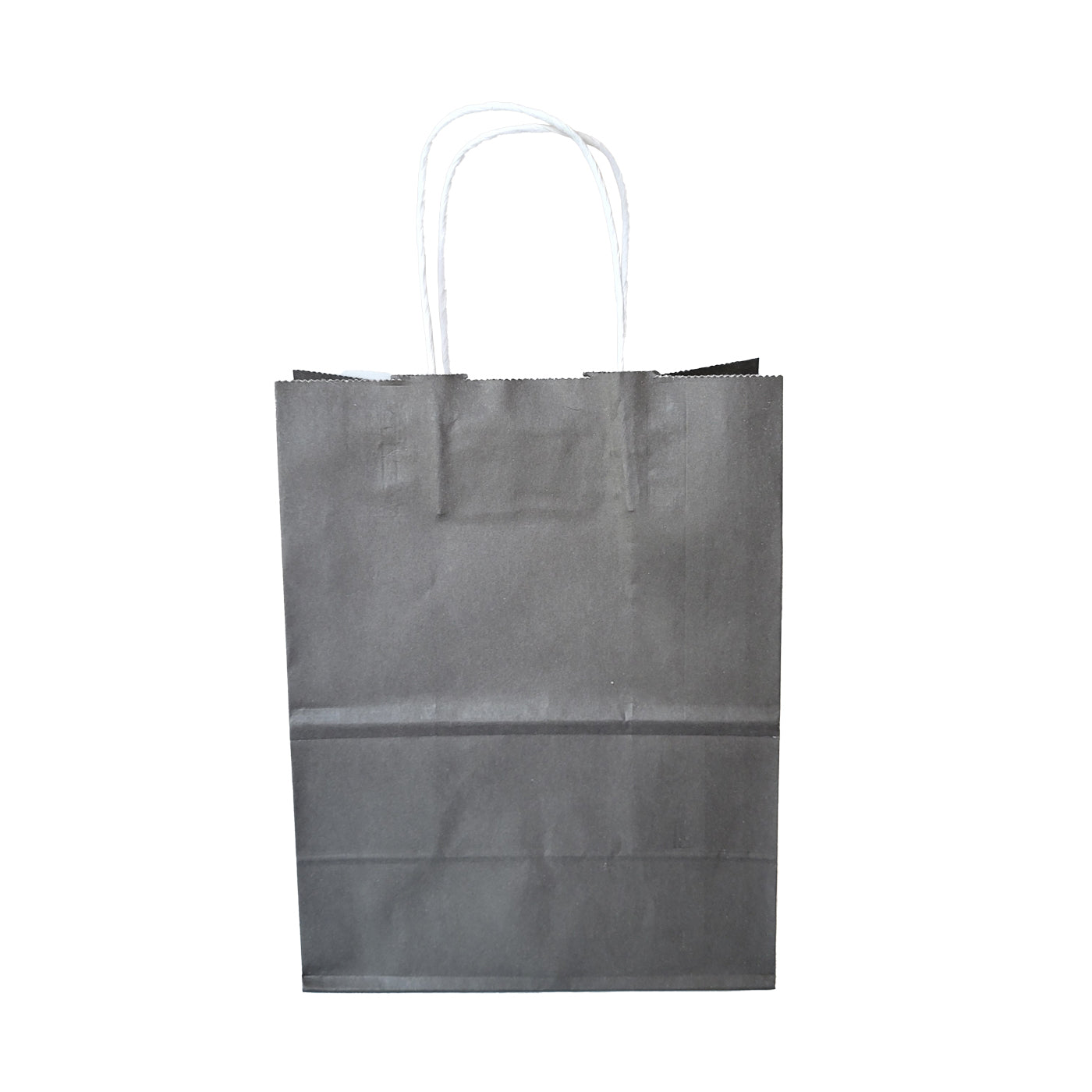 6" x 9.125" x 3.125" - Black Kraft w/white twisted paper handles (600 per carton)